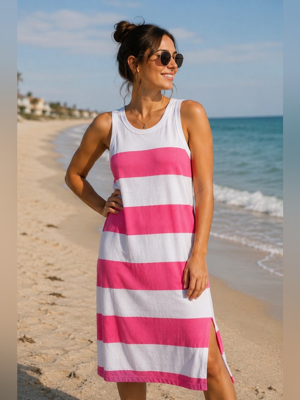 Striped Tank Midi Dress